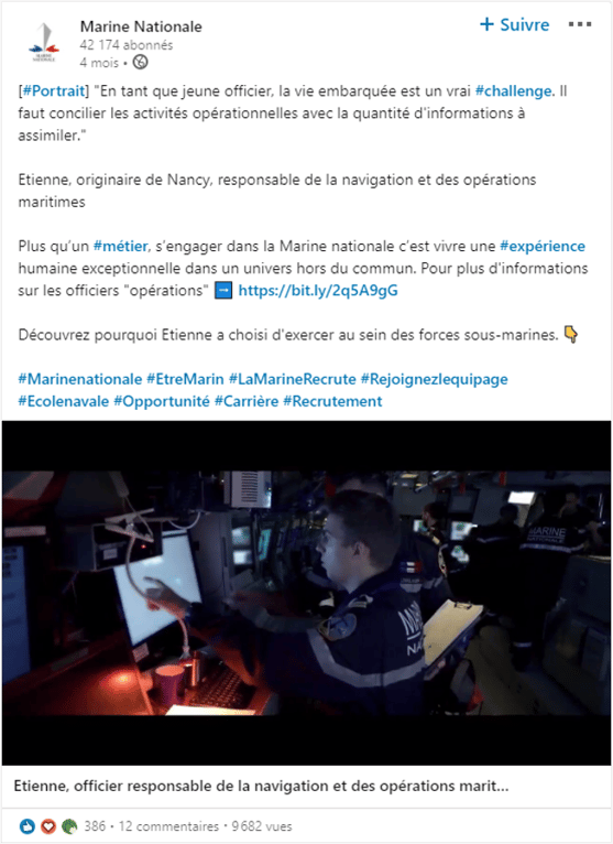 Témoignage vidéo Marine Nationale