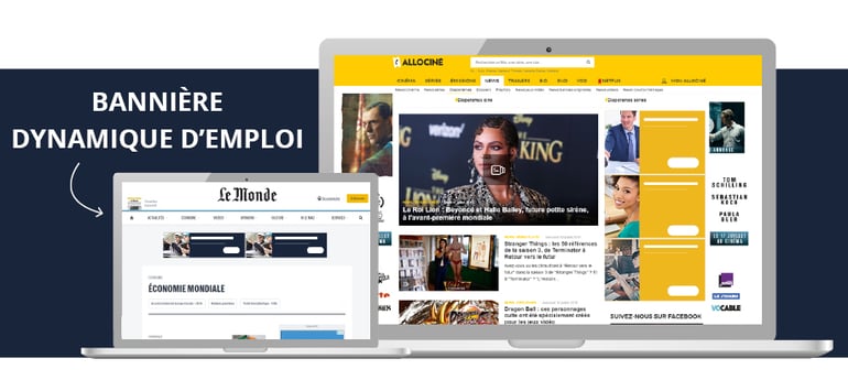bannière dynamique d'emploi
